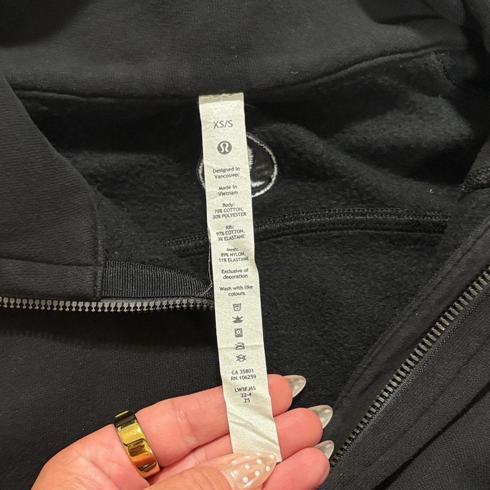 Lululemon Scuba Half Zip Jacket XS/S Black - Picture 4 of 4